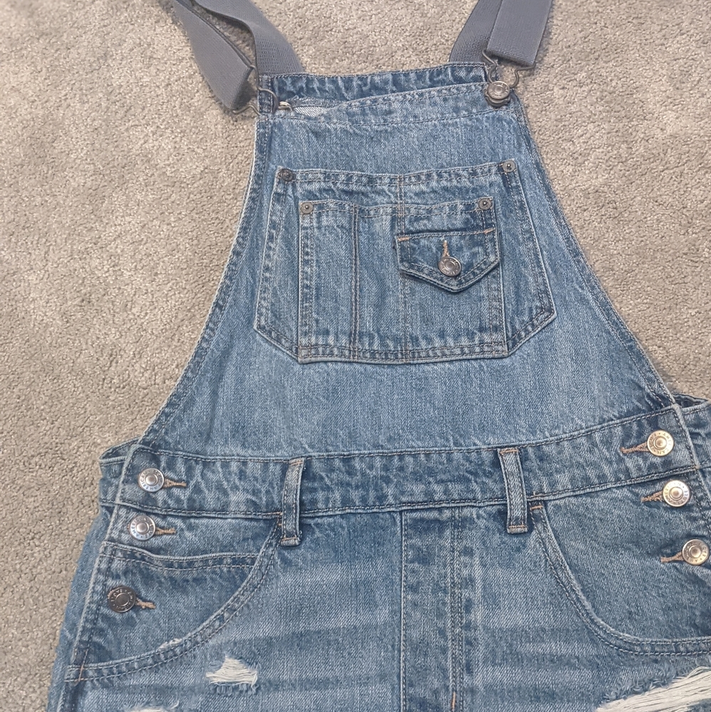(AMERICAN EAGLE) Blue Jean, ripped overalls